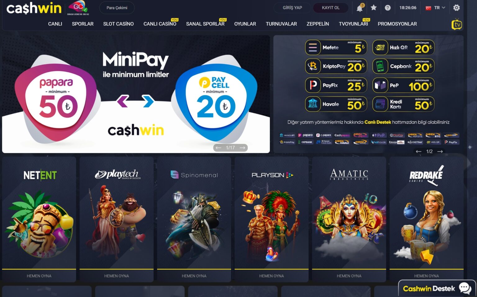 Καλώς ήρθατε στο Cashwin Gambling Establishment!